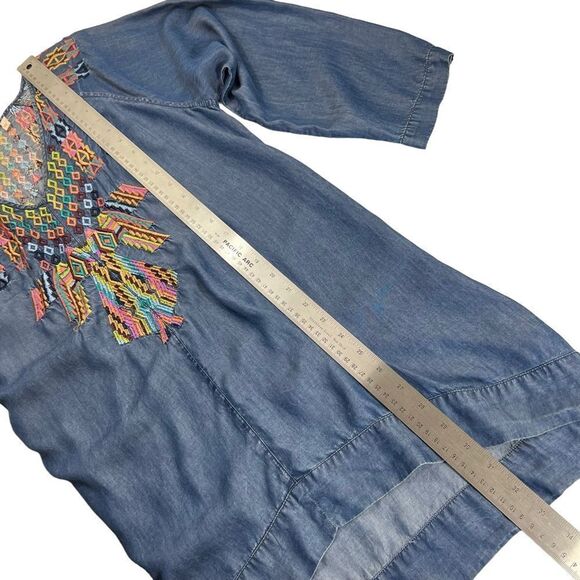 Soft Surroundings Mixteca Dark Denim Chambray Tunic - Picture 9 of 10